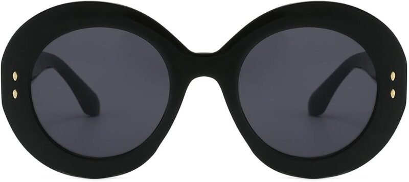 Carsbyvictor Sunglasses Round  Fashion Big Round Sunglasses for Women Stylish Sun Glasses UV400 Protection