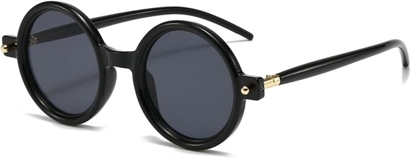 Carsbyvictor Sunglasses Round  Polarized Round Sunglasses for Women Men Retro Sun Glasses 100% UV400 Protection