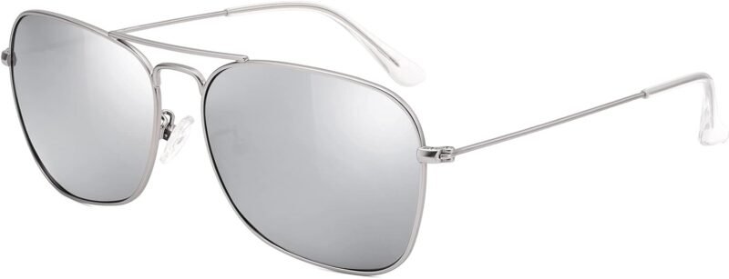 Carsbyvictor Sunglasses Square  Sunglasses for Women Men Polarized Pilot Military Square Shades Classic Vintage Metal Sun Glasses