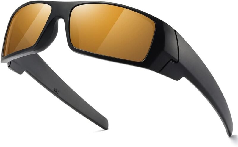 41JLzoh3oUL._AC_SL1430 Carsbyvictor Sunglasses Wraparound Polarized Sunglasses Men Womens Trendy Retro Sports Rectangular Wrap Around Vintage Shot Shield