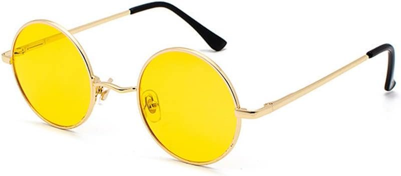 Carsbyvictor Sunglasses Round  Polarized Sunglasses for Men Women Retro Metal Small Circle Hippie Sunglasses