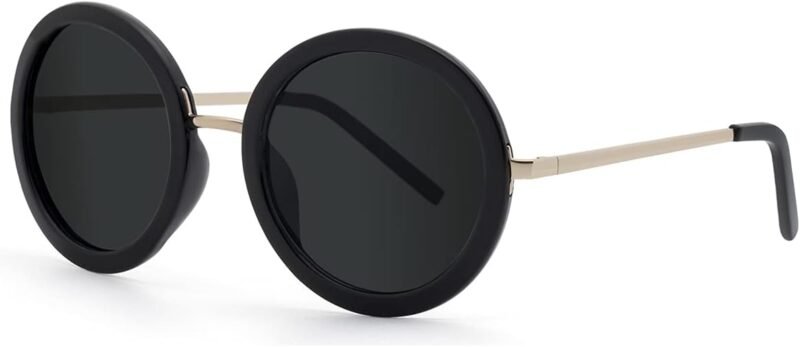 41V3eqDBebS._AC_SL1500 Carsbyvictor Sunglasses Round Sunglasses for Women, Classic Vintage Retro Sun Glasses, 100% UV Protection