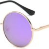 Carsbyvictor Sunglasses Round  Polarized Sunglasses for Men Women Retro Metal Small Circle Hippie Sunglasses