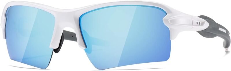 41v6w6ayAFL._AC_SL1500 Carsbyvictor Sunglasses Wraparound Polarized Sunglasses Men Womens Trendy Retro Sports Rectangular Wrap Around Vintage Shot Shield