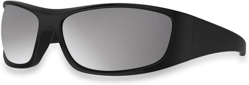 Carsbyvictor Sunglasses Wraparound Super Dark Lens Black Polarized Sunglasses | Wrap Around Sport Sunglasses Unisex | UV400 | CAT 4 | For Photophobia