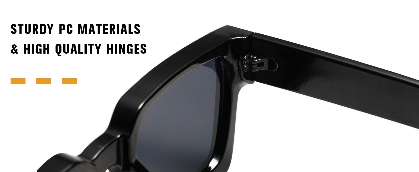 VANLINKER Thick Square Sunglasses for Men Women Retro Chunky Rectangle Shades