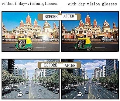 Carsbyvictor Sunglasses Wraparound 2 PACK HD Night Day Vision Driving Wrap Around Anti Glare Sunglasses with Polarized Lens for Man and Women