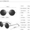 Carsbyvictor Sunglasses Round  Polarized Sunglasses for Men Women Retro Metal Small Circle Hippie Sunglasses