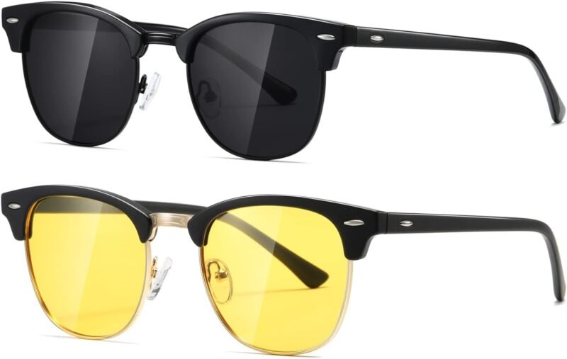 Carsbyvictor Sunglasses Polarized Sunglasses WayfarerFor Women And Men Semi Rimless Frame Retro Sun Glasses AE0369