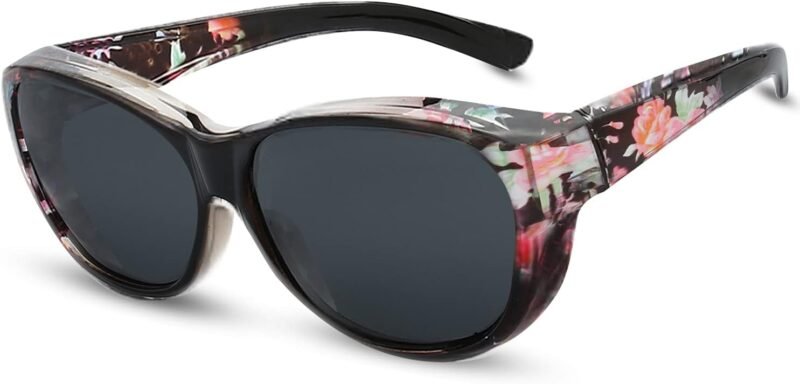 512k5Bc_iAS._AC_SL1500 Carsbyvictor Sunglasses Wraparound The Fresh High Definition Polarized Wrap Around Shield Sunglasses for Glasses – Leather Eyeglasses Case