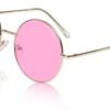 Carsbyvictor Sunglasses Round  Big Round Sunglasses Retro Circle Tinted Lens Glasses UV400 Protection