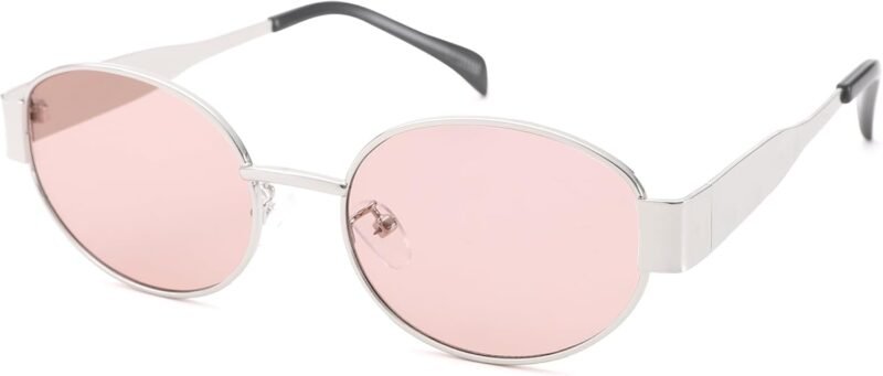 Carsbyvictor Sunglasses Oval Sunglasses for Women Men – Fashion Sun Glasses – Rectangle Metal Frame Shades