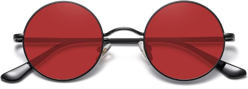 Carsbyvictor Sunglasses Round  Small Round Sunglasses Polarized for Men Women Retro Vintage Circle Hippie Sun Glasses UV400