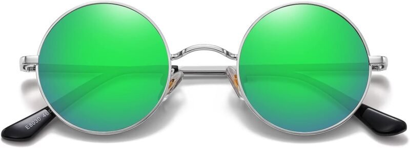 Carsbyvictor Sunglasses Round  Small Round Sunglasses Polarized for Men Women Retro Vintage Circle Hippie Sun Glasses UV400