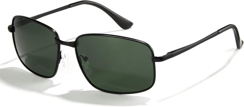 Carsbyvictor Sunglasses for Men Polarized UV Protection Trendy Metal Pilot Sunglasses for Driving Hiking Travel