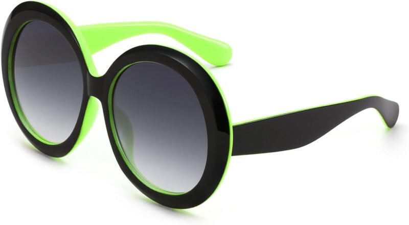 Carsbyvictor Sunglasses Round Retro Oversized Round Sunglasses Women & Men, 70s 80s Fashion Trendy Big Shades K7155