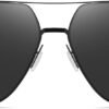 Carsbyvictor Sunglasses for Men Polarized UV Protection Trendy Metal Pilot Sunglasses for Driving Hiking Travel