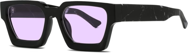 515Ml9JRyrL._AC_SL1500 Carsbyvictor Sunglasses Square Sunglasses for Women Men Square Thick Frame Sun Glasses Simple Designer Style Shades