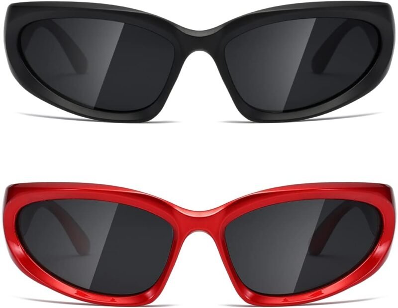 Carsbyvictor Sunglasses Wraparound Polarized Wrap Around Sunglasses trendy Vintage Sun Glasses for Men Women Drive futuristic Outdoor Sport Shades UV400