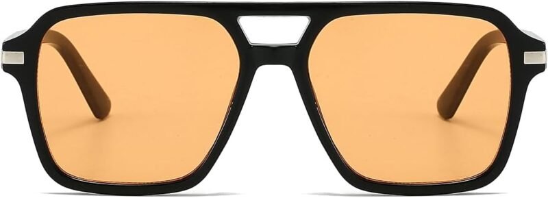 Carsbyvictor Sunglasses Square  Square Aviator Sunglasses for Women Men Vintage Retro Classic Aviator Shades Sun Glasses UV400 Protection