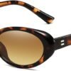 Carsbyvictor Sunglasses Oval Sunglasses for Women Men Fashion Small Oval Sunglasses 90s Vintage Shades