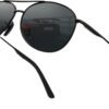 Carsbyvictor Sunglasses for Men Polarized UV Protection Trendy Metal Pilot Sunglasses for Driving Hiking Travel