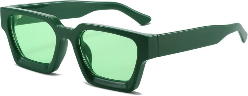 51A9d1lwogL._AC_SL1500 Carsbyvictor Sunglasses Square Sunglasses for Women Men Square Thick Frame Sun Glasses Simple Designer Style Shades