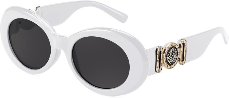 Carsbyvictor Sunglasses Oval Sunglasses Women  Oval Tiny Small Face Narrow StyleTrendy Round shades B2969