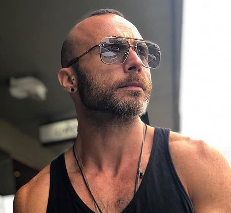 Carsbyvictor Sunglasses Sunglasses, Fashion Square Pilot Sunglasses, Vintage Metal Gradient Glasses for Men and Women, B4104