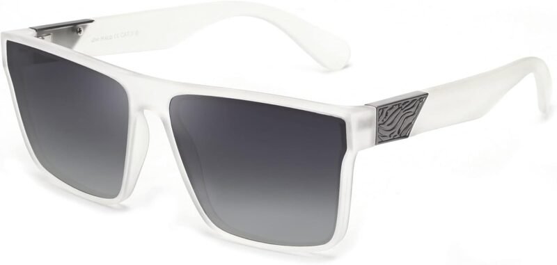 Carsbyvictor Sunglasses Square  Polarized Sunglasses Men Women Flat Top Square UV400 Glasses for Driving Fishing Hiking Golfing