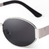 Carsbyvictor Sunglasses Oval  Sunglasses for Women Men, 90s UV400 Protection Sun Glasses Classic Shades