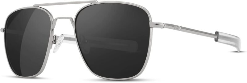 51Hm0CNiRBL._AC_SL1500 Carsbyvictor SunglassesPro Sunglasses Men Polarized Sunglasses Military Style Metal Frame with Bayonet Temples