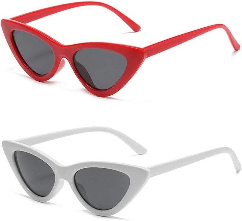 Carsbyvictor Sunglasses Cat Eye Sunglasses for Women Vintage Goggles Plastic Frame Sunglasses