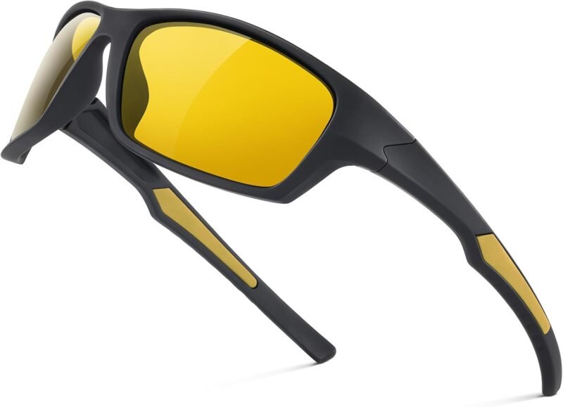 Carsbyvictor Sunglasses Wraparound Sports Polarized Sunglasses for Men – Wrap Around Sunglasses for Mens Womens Cycling Running UV Protection