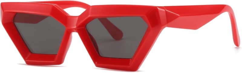 Carsbyvictor Sunglasses Cat Eye Thick Frame Cat Eye Sunglasses for Women Fashion Cut Cat-Eye Sun Glasses UV400 Protection