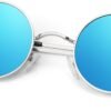 Carsbyvictor Sunglasses Round  Polarized Sunglasses Men Women,Retro Metal Hippie Shades with 100% UV Protection