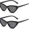 Carsbyvictor Sunglasses Cat Eye Sunglasses for Women Vintage Goggles Plastic Frame Sunglasses