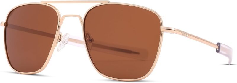 51PI7B-f10L._AC_SL1500 Carsbyvictor SunglassesPro Sunglasses Men Polarized Sunglasses Military Style Metal Frame with Bayonet Temples