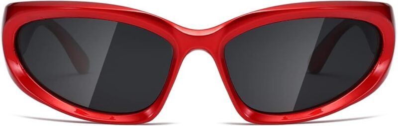 Carsbyvictor Sunglasses Wraparound Polarized Wrap Around Sunglasses trendy Vintage Sun Glasses for Men Women Drive futuristic Outdoor Sport Shades UV400