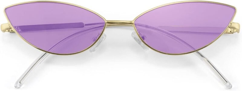 Carsbyvictor Sunglasses Cat Eye Fashion Designer Sunglasses  Small Petals Shape Arc Temple Design B2298