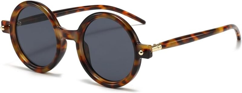 Carsbyvictor Sunglasses Round  Polarized Round Sunglasses for Women Men Retro Sun Glasses 100% UV400 Protection