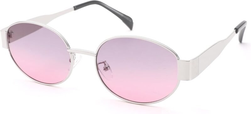 Carsbyvictor Sunglasses Oval Sunglasses for Women Men – Fashion Sun Glasses – Rectangle Metal Frame Shades