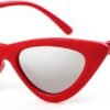 Carsbyvictor Sunglasses Cat Eye Vintage Cat Eye Sunglasses for Women Trendy Narrow Cateye Frame Sun Glasses