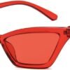 Carsbyvictor Sunglasses Cat Eye Small Cat Eye Sunglasses for Men and Women Skinny  Frame Y2K Shades Trendy Fun Fashion Glasses