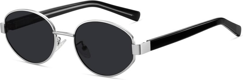 Carsbyvictor Sunglasses Oval Sunglasses Women/Men, Vintage 70s 80s 90s UV400 Protection Eyewear, 56 mm Lens Width