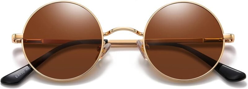 Carsbyvictor Sunglasses Round  Small Round Sunglasses Polarized for Men Women Retro Vintage Circle Hippie Sun Glasses UV400