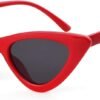 Carsbyvictor Sunglasses Cat Eye Vintage Cat Eye Sunglasses for Women Trendy Narrow Cateye Frame Sun Glasses