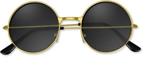 Carsbyvictor Sunglasses Round 1-3 Pairs Hippie Sunglasses 70s Round Hippie Glasses Party Decoration Sunglasses for Women with Colored Glasses Cloth