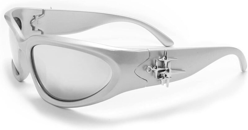 Carsbyvictor Sunglasses Oval Fashion Sunglasses for Men Women Trendy Swift Oval Dark Futuristic Sunglasses Shades Glasses Eyeglasses