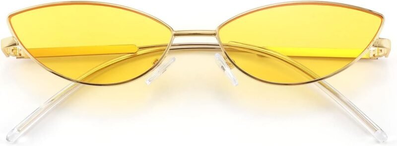 Carsbyvictor Sunglasses Cat Eye Fashion Designer Sunglasses  Small Petals Shape Arc Temple Design B2298